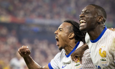 Joie des joueurs de France apres le but de 12 Kolo Muani Randal KOLO MUANI Forward (FRA) FOOTBALL : France vs Espagne Eu